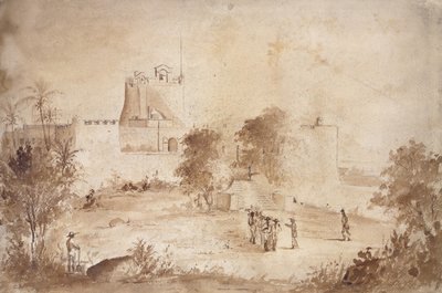 Veduta di una fortezza militare da Camille Jacob Pissarro